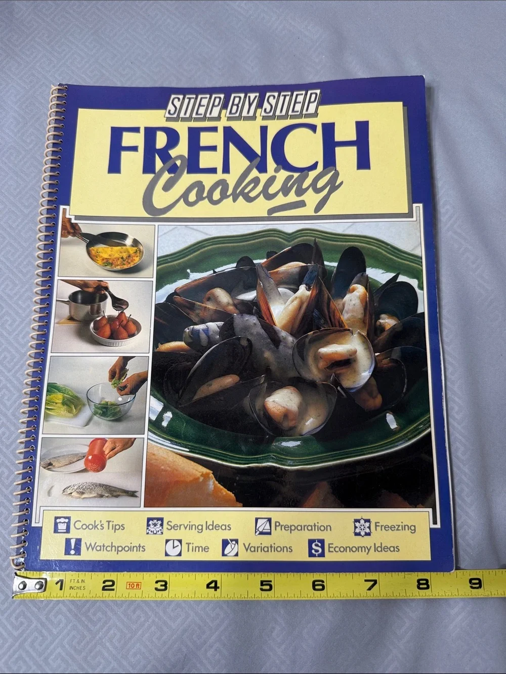 Vtg Step by Step French German Greek Cooking Cookbook Lot of 3 Printed in Spain
